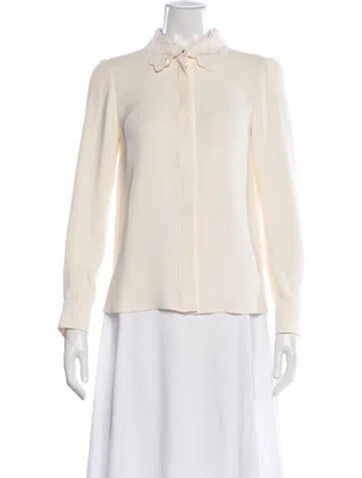 Pre-owned Louis Vuitton 2015 Silk Blouse In Neutral
