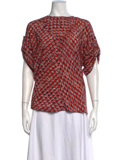 Pre-owned Louis Vuitton 2015 Silk Top In Orange