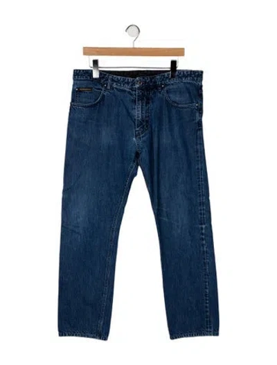 Pre-owned Louis Vuitton 2015 Straight-leg Jeans In Blue