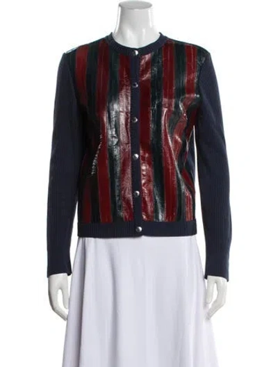 Pre-owned Louis Vuitton 2015 Striped Jacket In Blue