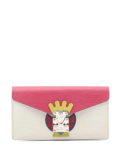 Pre-owned Louis Vuitton 2015 Tribal Mask Wallet In Neutral