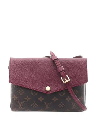 Pre-owned Louis Vuitton 2015 Twice Twinset Monogram Oror Shoulder Bag In Brown