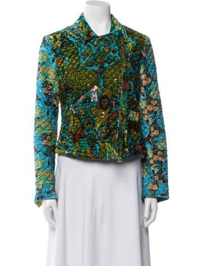 Pre-owned Louis Vuitton 2015 Velvet Jacket In Green