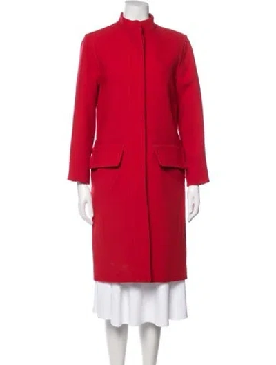 Pre-owned Louis Vuitton 2015 Wool Coat In Red