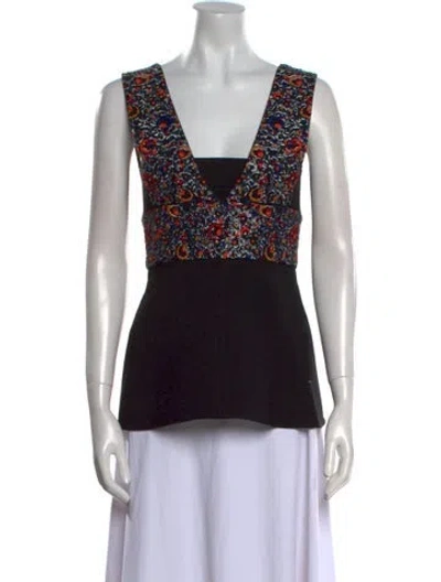 Pre-owned Louis Vuitton 2015 Wool Top In Black