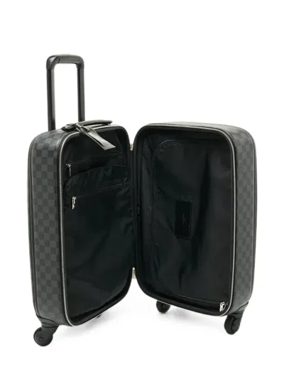 Pre-owned Louis Vuitton 2015 Zephyr 55 Damier Graphite Suitcase In Black