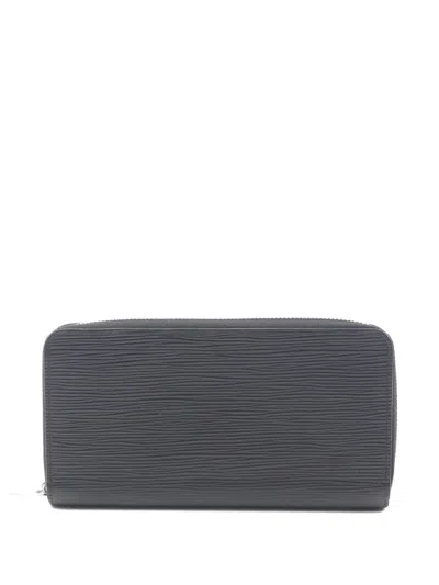 Pre-owned Louis Vuitton 2015 Zippy Épi-leather Wallet In Black