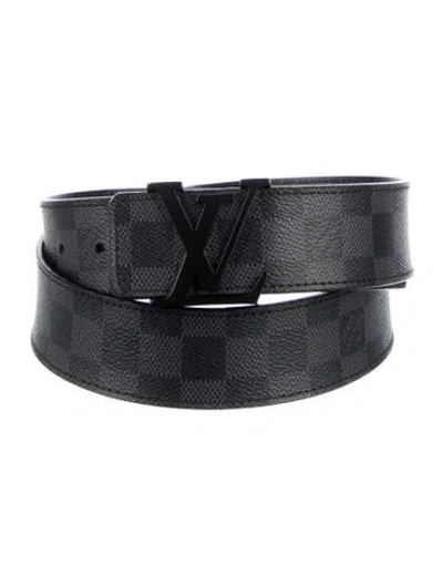 Pre-owned Louis Vuitton 2016 40mm Initiales Waist Belt In Black