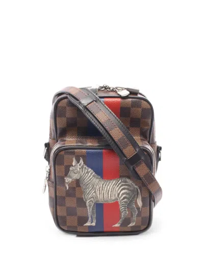 Pre-owned Louis Vuitton 2016 Amazon Damier Savanna Shoulder Bag In Brown