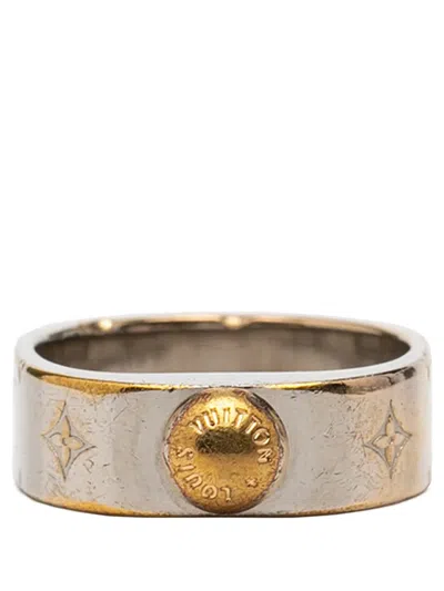 Pre-owned Louis Vuitton 2016 Brass Nanogram Ring Costume Ring In Gold