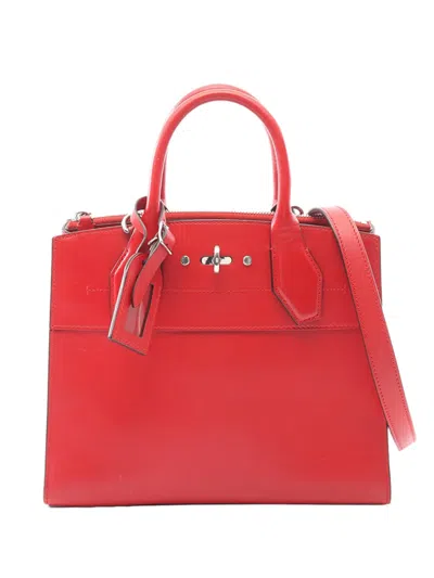 Pre-owned Louis Vuitton 2016 City Steamer Pm Satchel In Red
