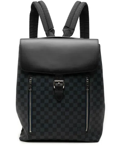 Pre-owned Louis Vuitton 2016 Damier Cobalt Newport Backpack In Blue