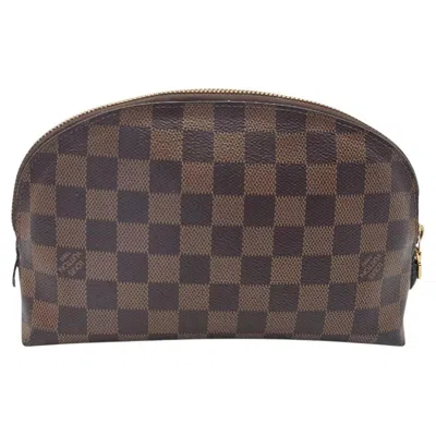 Pre-owned Louis Vuitton 2016 Damier Ebene Cosmetic Pouch In Black