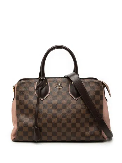 Pre-owned Louis Vuitton 2016 Damier Ebene Normandy Satchel In Brown