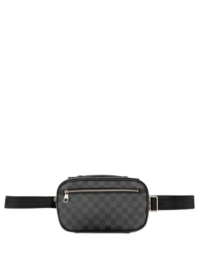 Pre-owned Louis Vuitton 2016 Damier Graphite Ambler Belt Bag In Black