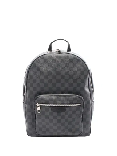 Pre-owned Louis Vuitton 2016 Damier Graphite Josh Backpack In Black