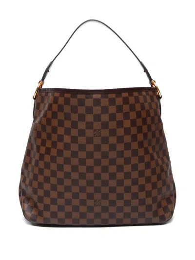 Pre-owned Louis Vuitton 2016 Delightful Mm Shoulder Bag In Brown