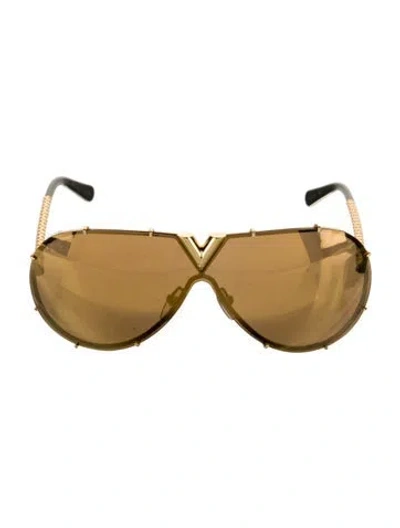 Pre-owned Louis Vuitton 2016 Drive Sunglasses In Gold