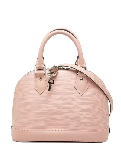 Pre-owned Louis Vuitton 2016 Epi Alma Bb Satchel In Pink
