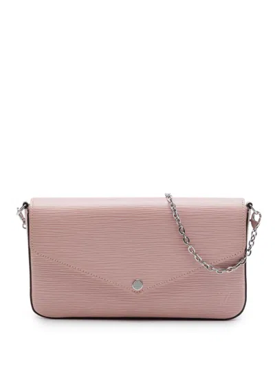 Pre-owned Louis Vuitton 2016 Epi Pochette Felicie Crossbody Bag In Pink