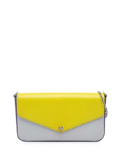 Pre-owned Louis Vuitton 2016 Epi Tricolor Pochette Felicie Crossbody Bag In Multi