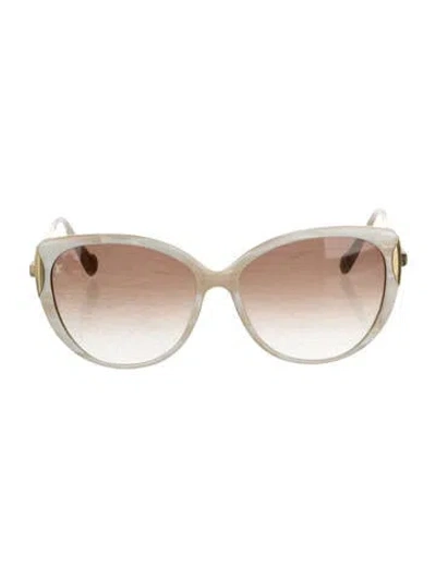 Pre-owned Louis Vuitton 2016 Garance Sunglasses In White