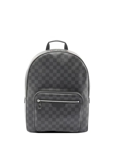 Pre-owned Louis Vuitton 2016 Josh Damier Graphite Backpack In Black