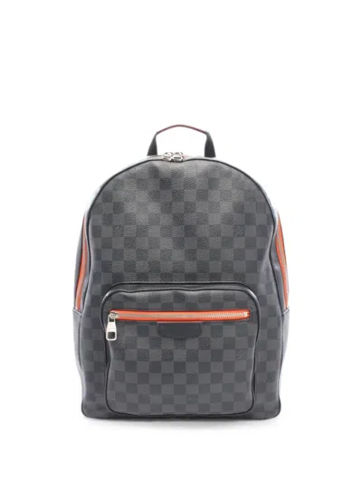 Pre-owned Louis Vuitton 2016 Josh Damier Graphite Backpack In Black