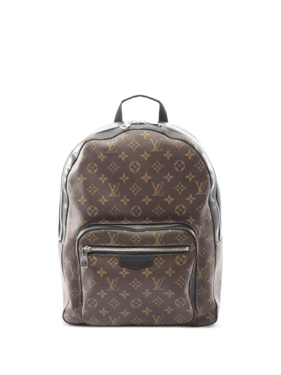 Pre-owned Louis Vuitton 2016 Josh Monogram-canvas Backpack In Brown