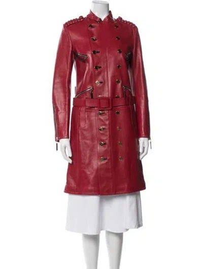 Pre-owned Louis Vuitton 2016 Lambskin Coat In Red