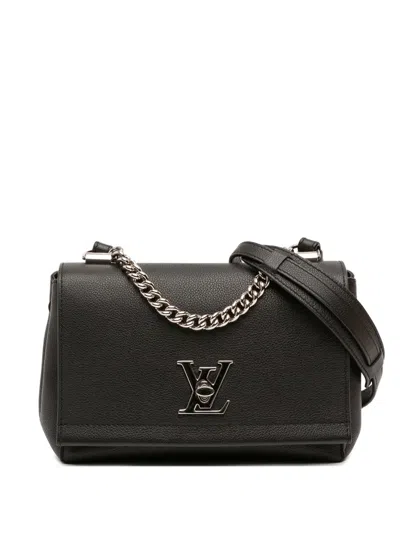Pre-owned Louis Vuitton 2016 Leather Lockme Ii Bb Satchel In Black