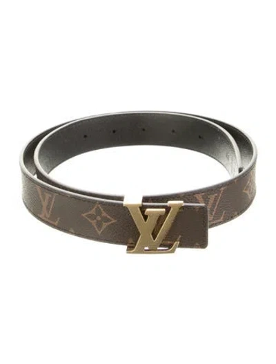 Pre-owned Louis Vuitton 2016 Lv Monogram Belt In Brown