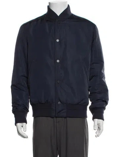 Pre-owned Louis Vuitton 2016 Lv Monogram Bomber Jacket In Blue