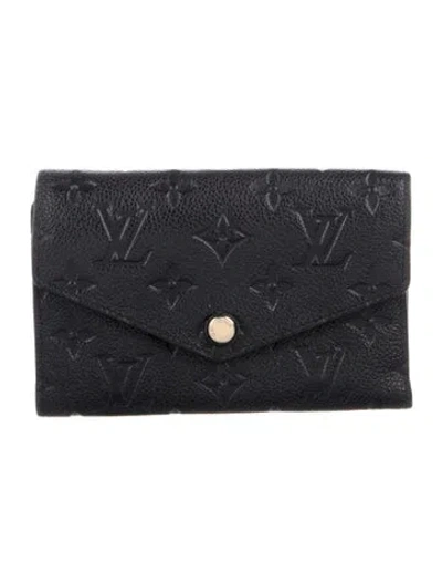 Pre-owned Louis Vuitton 2016 Lv Monogram Curieuse Wallet In Black