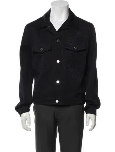 Pre-owned Louis Vuitton 2016 Lv Monogram Denim Jacket In Black