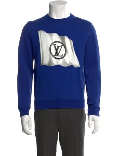 Pre-owned Louis Vuitton 2016 Lv Monogram Sweatshirt In Blue