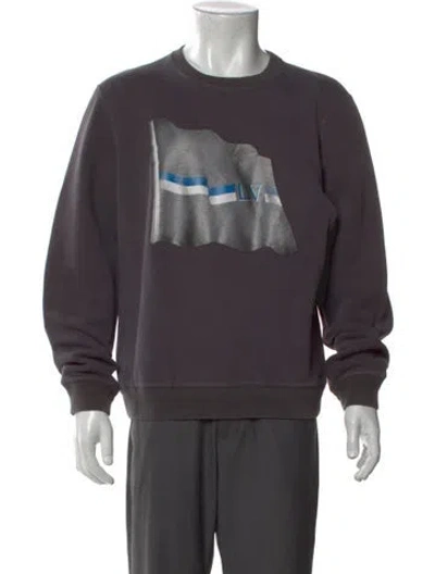 Pre-owned Louis Vuitton 2016 Lv Monogram Sweatshirt In Gray