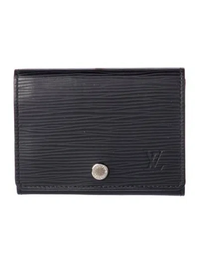 Pre-owned Louis Vuitton 2016 Lv Monogram Trésor Wallet In Black