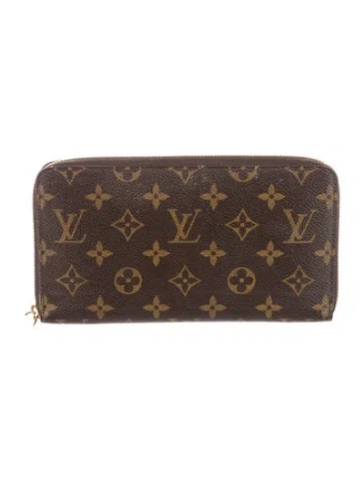 Pre-owned Louis Vuitton 2016 Lv Monogram Zippy Organizer Wallet In Brown