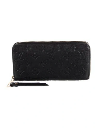 Pre-owned Louis Vuitton 2016 Lv Monogram Zippy Wallet In Black