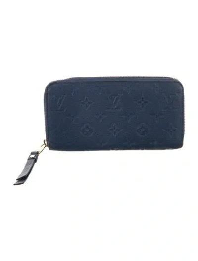 Pre-owned Louis Vuitton 2016 Lv Monogram Zippy Wallet In Blue
