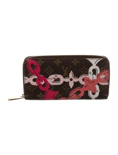 Pre-owned Louis Vuitton 2016 Lv Monogram Zippy Wallet In Brown