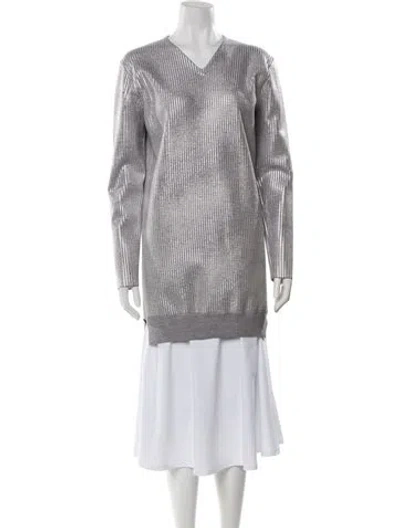 Pre-owned Louis Vuitton 2016 Mini Dress In Gray