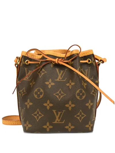 Pre-owned Louis Vuitton 2016 Mini Noe Bucket Bag In Brown