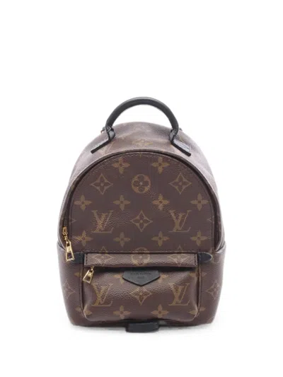 Pre-owned Louis Vuitton 2016 Mini Palm Springs Backpack In ブラウン