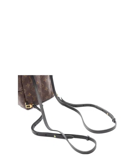 Pre-owned Louis Vuitton 2016 Mini Palm Springs Monogram Backpack In Black