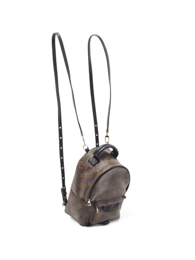 Pre-owned Louis Vuitton 2016 Mini Palm Springs Monogram Backpack In Black