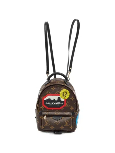 Pre-owned Louis Vuitton 2016 Mini Palm Springs World Tour Backpack In Brown