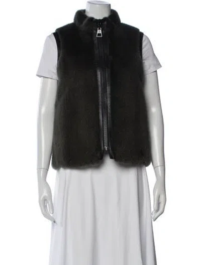 Pre-owned Louis Vuitton 2016 Mink Vest In Black