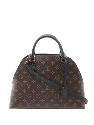 Pre-owned Louis Vuitton 2016 Monogram Alma Bnb Satchel In Brown